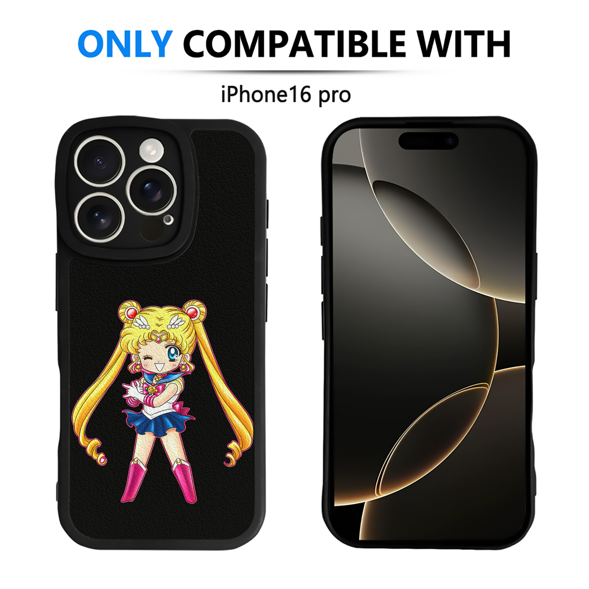 （画像用） 美少女戦士セーラームーン 月野 うさぎ つきの うさぎ Sailor Moon Tsukino Usagi 【iPhone 16シリーズ対応】シリコンスマホケース（レザー調） 材質：シリコン